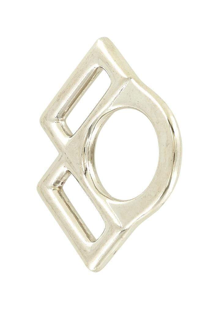 Ohio Travel Bag Rings & Slides 3/4" Nickel, 2-Sided Halter Ring, Zinc Alloy, #L-2484 L-2484