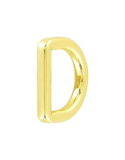 Ohio Travel Bag Rings & Slides 3/4"Shiny Gold, Solid D Ring, Zinc Alloy, #P-3151-GOLD P-3151-GOLD