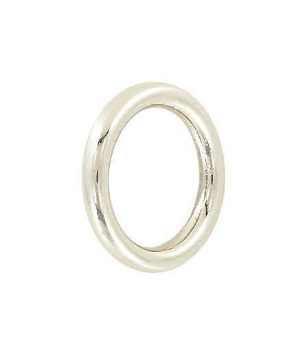Ohio Travel Bag Rings & Slides 3/4" Shiny Nickel, Solid Round Ring, Zinc Alloy, #P-3157-NIC P-3157-NIC