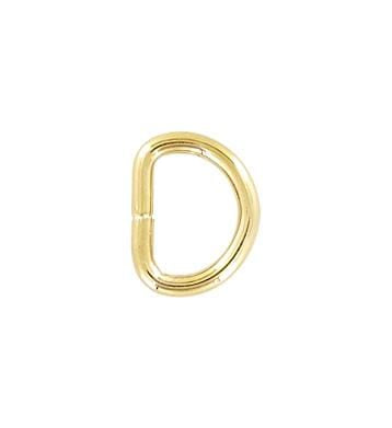 Ohio Travel Bag Rings & Slides 3/8" Gold, Split D-Ring, Steel, #P-975-GP P-975-GP