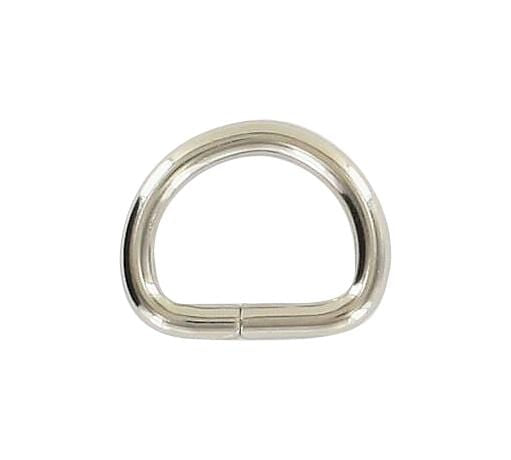 Ohio Travel Bag Rings & Slides 3/8" Nickel, Split D-Ring, Steel, #P-975-NP P-975-NP