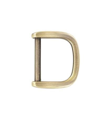 Ohio Travel Bag Rings & Slides 5/8" Antique Brass, Solid D Ring, Zinc Alloy, #P-2639-ANTB P-2639-ANTB