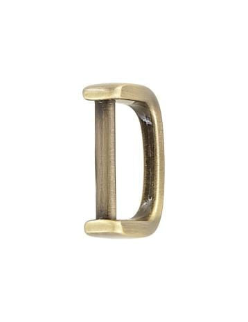 Ohio Travel Bag Rings & Slides 5/8" Antique Brass, Solid D Ring, Zinc Alloy, #P-2639-ANTB P-2639-ANTB