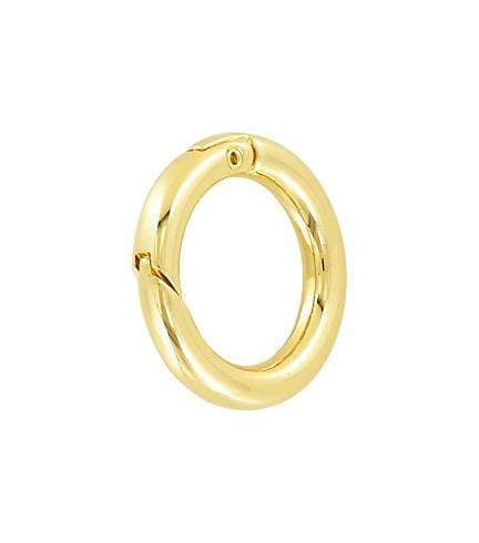 Ohio Travel Bag Rings & Slides 5/8" Gold, Spring Gate Round Ring, Zinc Alloy, #P-2578-GOLD P-2578-GOLD