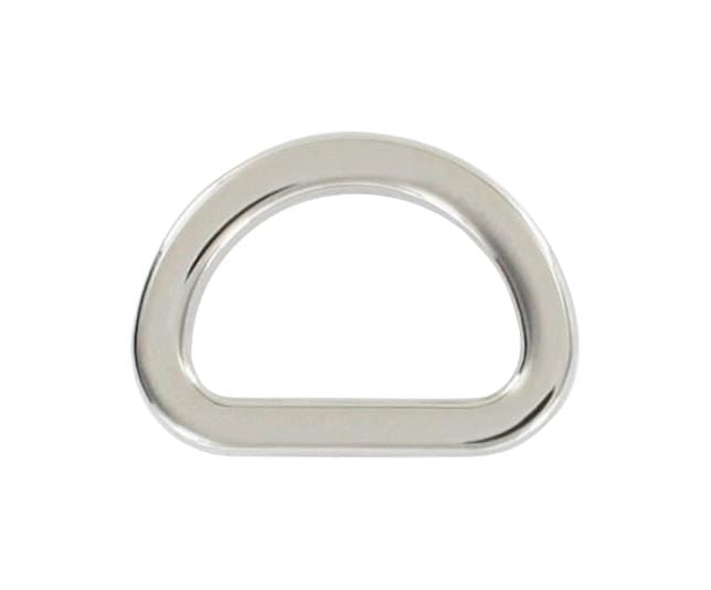Ohio Travel Bag Rings & Slides 5/8" Nickel, Cast Flat D Ring, Zinc Alloy, #P-2563-NIC P-2563-NIC