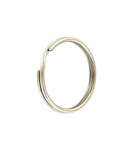 Ohio Travel Bag Rings & Slides 5/8" Nickel, Split Key Ring, Steel, #L-199-5-8 L-199-5-8