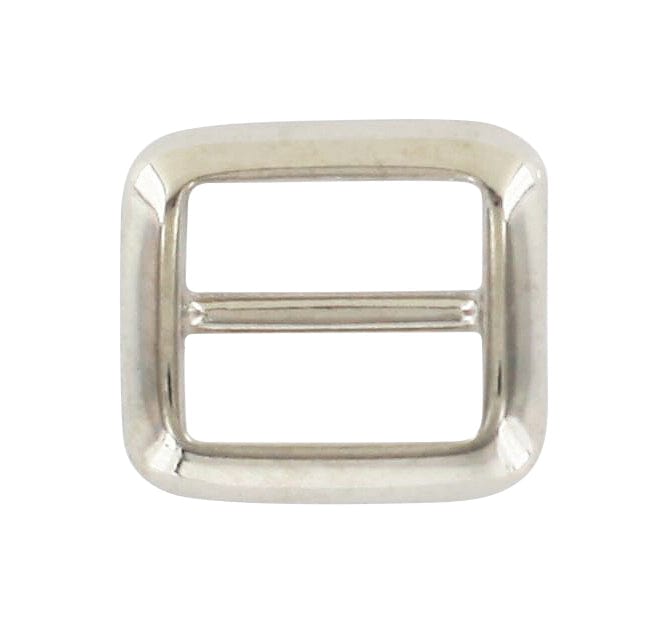 Ohio Travel Bag Rings & Slides 5/8" Shiny Nickel, Cast Slide Ring, Zinc Alloy, #P-2835 P-2835