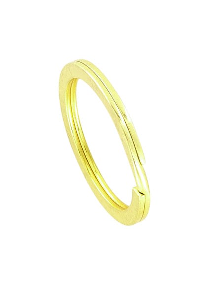 Ohio Travel Bag Rings & Slides 7/8" Gold, Split Flat Key Ring, Steel, #L-2946-GOLD L-2946-GOLD