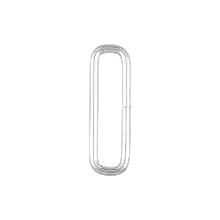 Ohio Travel Bag Rings & Slides 7/8" Nickel, Rectangular Ring, Steel, #P-3081 P-3081