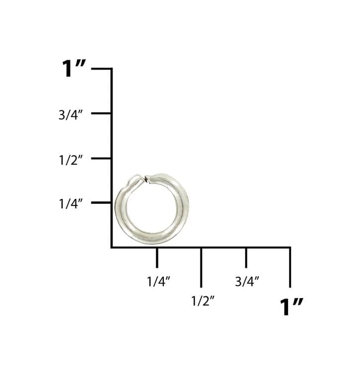 Ohio Travel Bag Strapping 1/4" Nickel Plated, Split Round Jump Ring, Steel, #A-416-NP A-416-NP