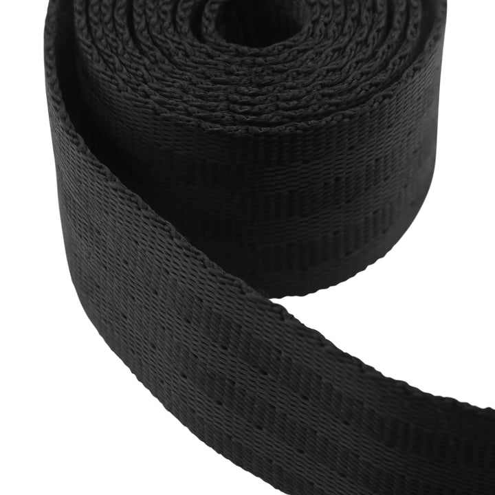 Ohio Travel Bag Strapping 1", Black, Seat Belt Webbing, Polyester, #PW-500-1 PW-500-1