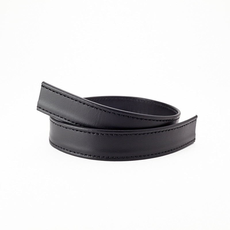 Ohio Travel Bag Strapping 3/4" Black, Flat Leather Strapping, Leather, 