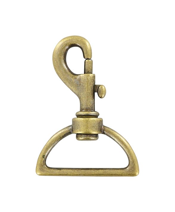 Ohio Travel Bag Swivel Snaps 1 1/2" Antique Brass, Bolt Swivel Snap Hook, Zinc Alloy-PK4, #P-1753-ANTB P-1753-ANTB