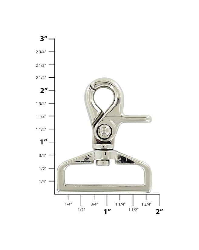 10 PIECES - 2 - Fixed Loop Strap Spring Snap HOOK - Purse Clip, Nickel  Plated, for 2 inch wide webbing