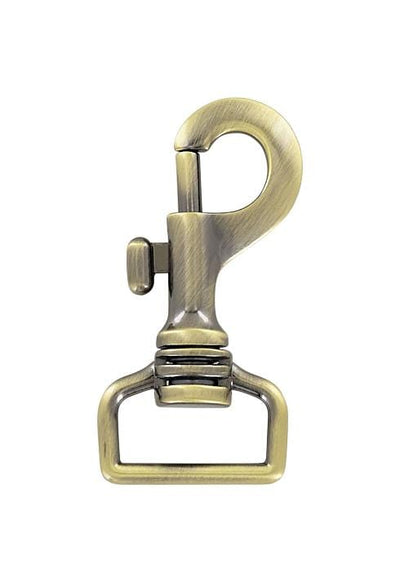 Ohio Travel Bag Swivel Snaps 1" Antique Brass, Bolt Swivel Snap Hook, Zinc Alloy, #P-1032-ANTB P-1032-ANTB