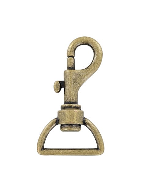 Ohio Travel Bag Swivel Snaps 1" Antique Brass, Bolt Swivel Snap Hook, Zinc Alloy, #P-2106-ANTB P-2106-ANTB