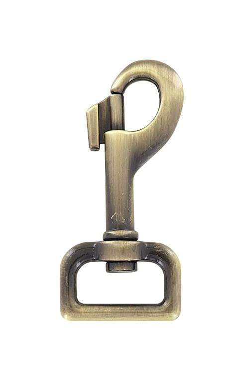 Ohio Travel Bag Swivel Snaps 1" Antique Brass, Bolt Swivel Snap Hook, Zinc Alloy, #P-3134-ANTB P-3134-ANTB