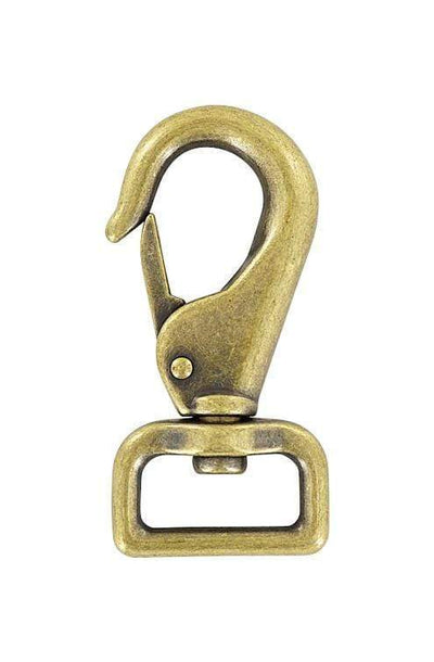 Ohio Travel Bag Swivel Snaps 1" Antique Brass, Lever Swivel Snap Hook, Zinc Alloy, #P-2900-ANTB P-2900-ANTB