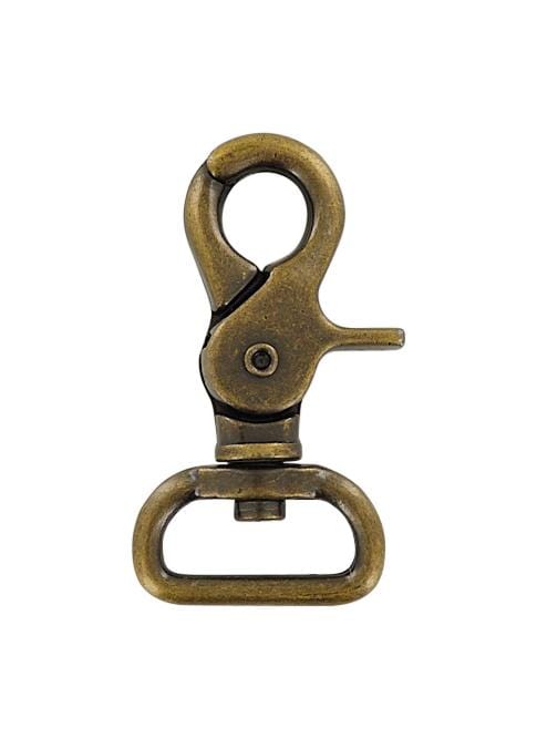 Ohio Travel Bag Swivel Snaps 1" Antique Brass, Trigger Swivel Snap Hook, Zinc Alloy, #P-2226-ANTB P-2226-ANTB