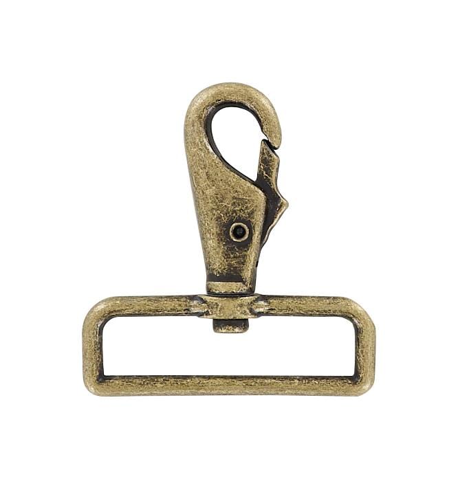 C5204 1/2 Natural Brass, Sling Lever Snap, Solid Brass-LL