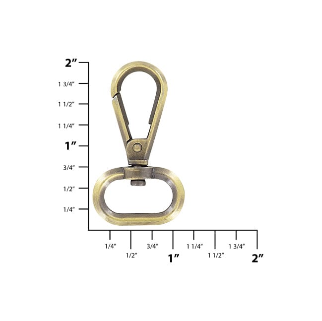 3/4antique Brass, Lever Swivel Snap Hook, Zinc Alloy, #P-2888-ANTB
