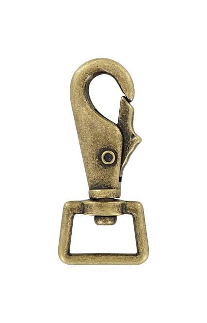 Ohio Travel Bag Swivel Snaps 3/4" Antique Brass, Lever Swivel Snap Hook, Zinc Alloy, #P-3181-ANTB P-3181-ANTB