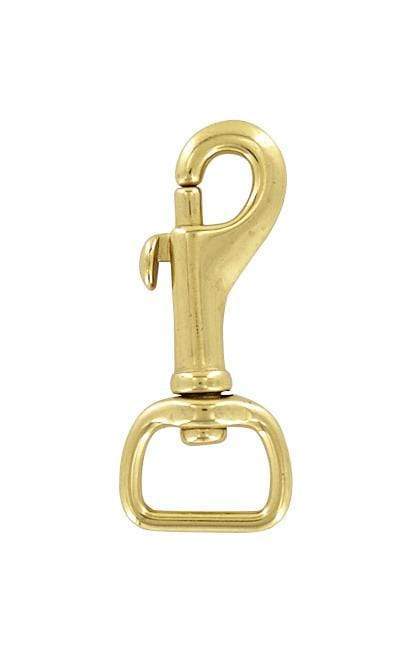 Ohio Travel Bag Swivel Snaps 3/4" Brass, Bolt  Swivel Snap Hook,  Solid Brass, #C-1598-SB C-1598-SB