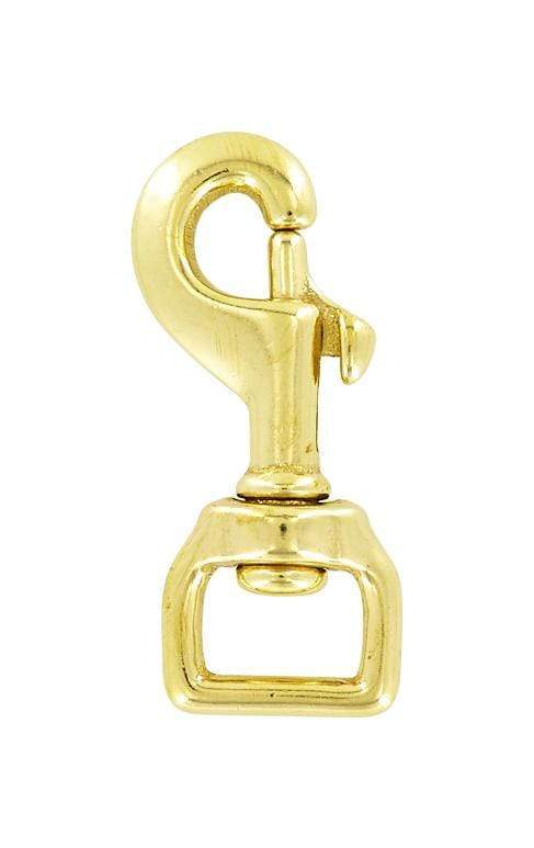 Ohio Travel Bag Swivel Snaps 3/4" Brass, Bolt Swivel Snap Hook,  Solid Brass, #P-1929 P-1929