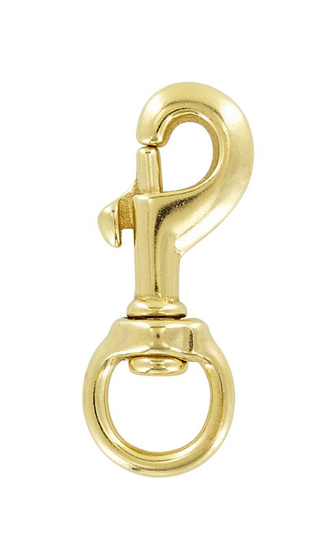 Ohio Travel Bag Swivel Snaps 3/4" Brass, Bolt Swivel Snap Hook, Solid Brass-PK4, #P-1441 P-1441
