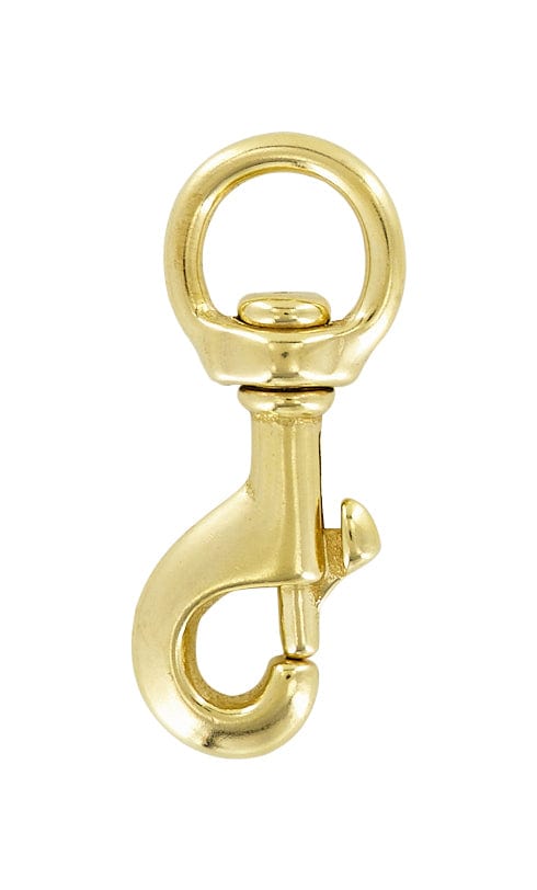 Ohio Travel Bag Swivel Snaps 3/4" Brass, Bolt Swivel Snap Hook, Solid Brass-PK4, #P-1441 P-1441