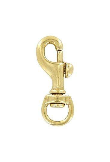 Ohio Travel Bag Swivel Snaps 3/8" Brass, Bolt Swivel Snap Hook, Solid brass, #P-1922-SB P-1922-SB