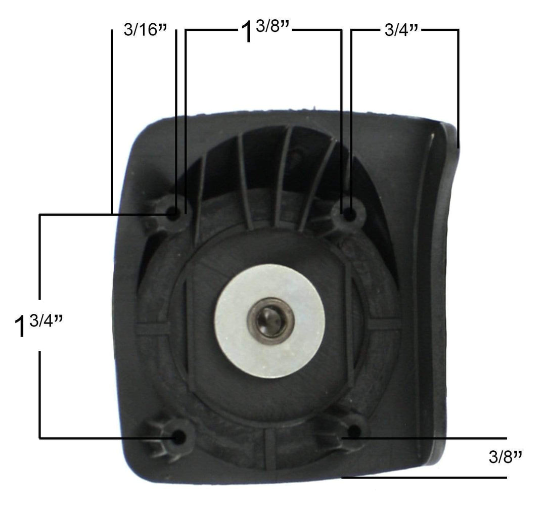 50mm Black, Spinner Wheel with Housing Pair, Plastic, #L-3605