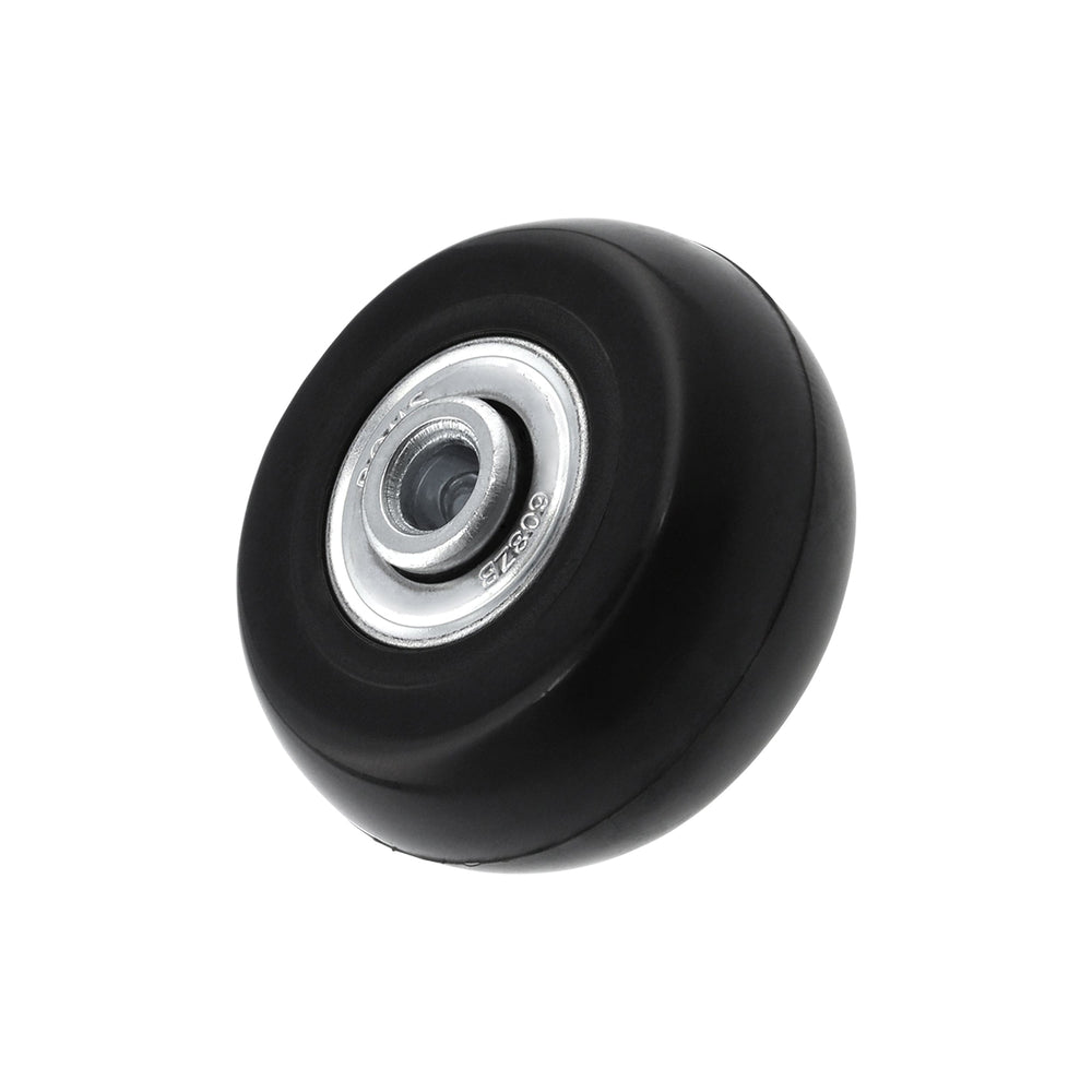 Ohio Travel Bag Wheels & Feet 44mm Black, Ball Bearing Inline Skate Wheel, Plastic, #L-3797 L-3797