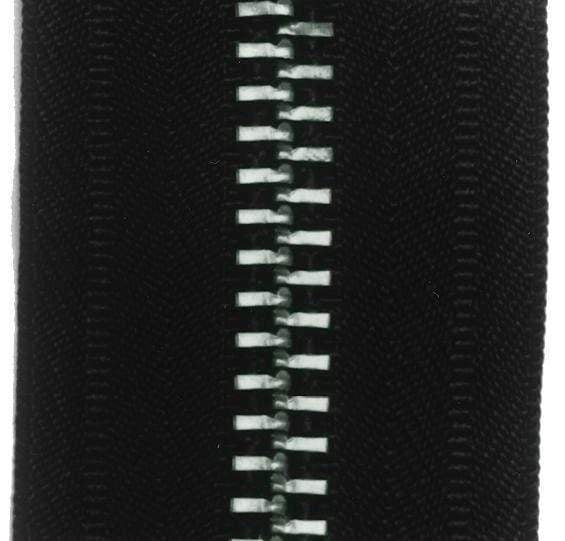 Ohio Travel Bag Zippers #10 Black, YKK Zipper Chain with Aluminum Teeth, #10M-BLK-N 10M-BLK-N