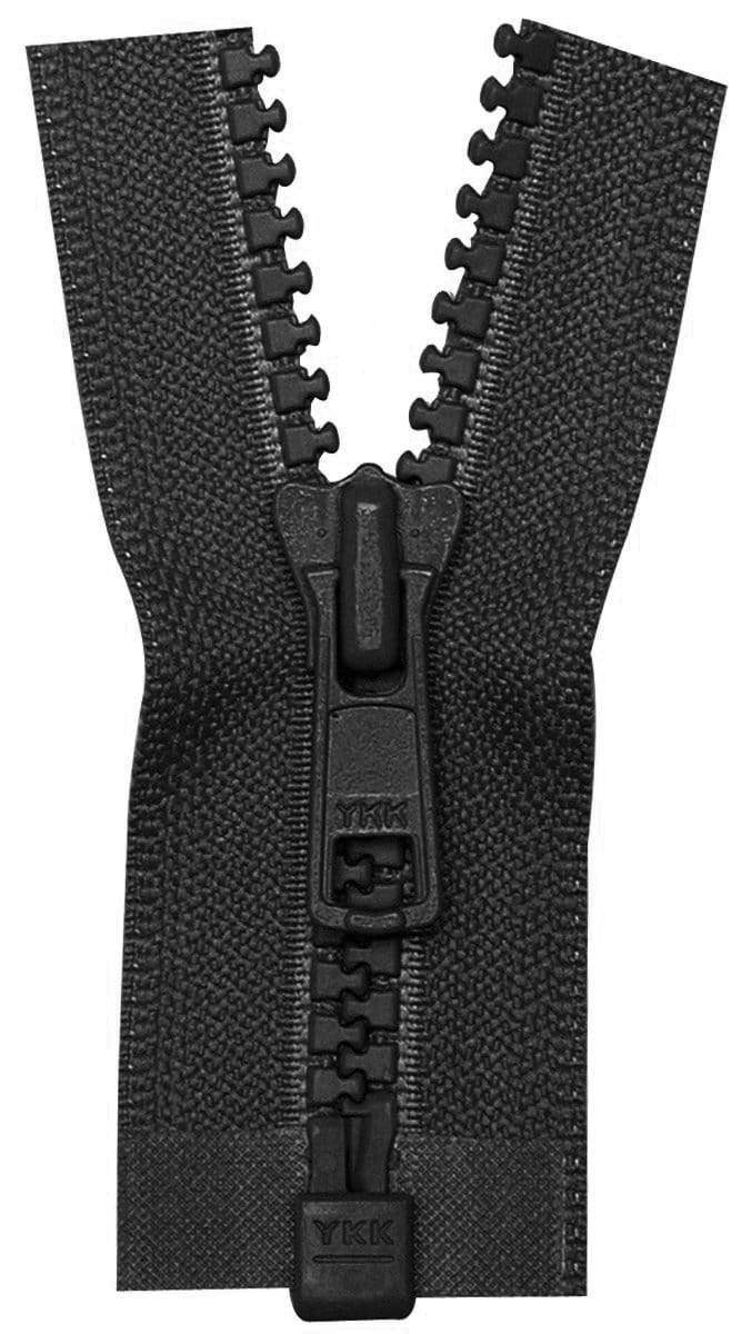 Ohio Travel Bag Zippers 22" Black with Black, Vislon Jacket Zipper, Plastic, #5VF-22-BLK 5VF-22-BLK