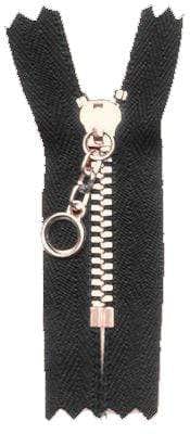 Ohio Travel Bag Zippers #3 Metal, Black, 9" YKK Closed End Handbag Zipper with Brass Teeth, #451-9-BLK 451-9-BLK