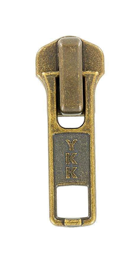 Ohio Travel Bag Zippers #5 Antique Brass, YKK Auto Lock Slider, Zinc Alloy, #5M-5-ANTB 5M-5-ANTB