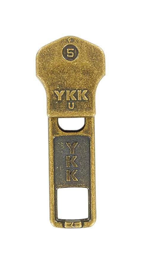 Zipper Repair Kit - #5 YKK Antique Brass Auto Lock Sliders - 5 Sliders Per  Pack with Top & Bottom Stoppers Included - Made in The United States