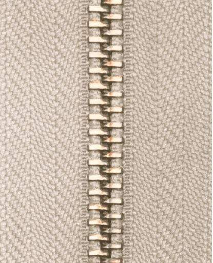 Ohio Travel Bag Zippers #5 Beige with Brass, YKK Zipper Chain, Zinc Alloy, #5M-BGE 5M-BGE