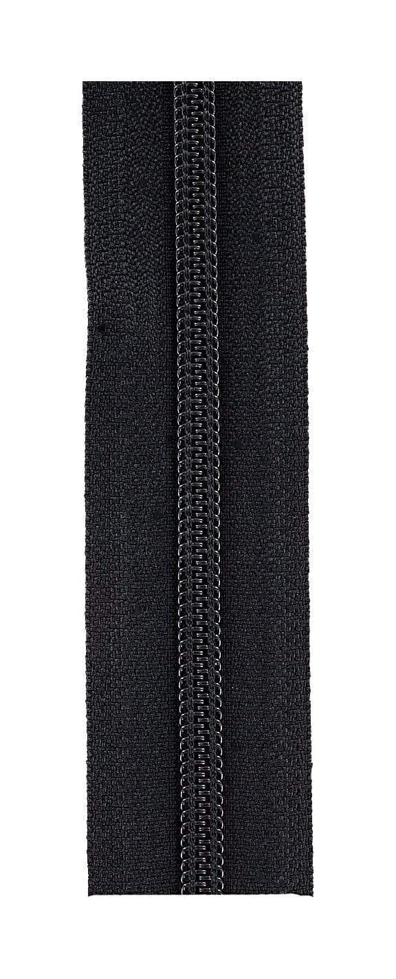 Ohio Travel Bag Zippers #5 Black with Black, YKK Zipper Chain, Zinc Alloy, #5CN-BLK 5CN-BLK