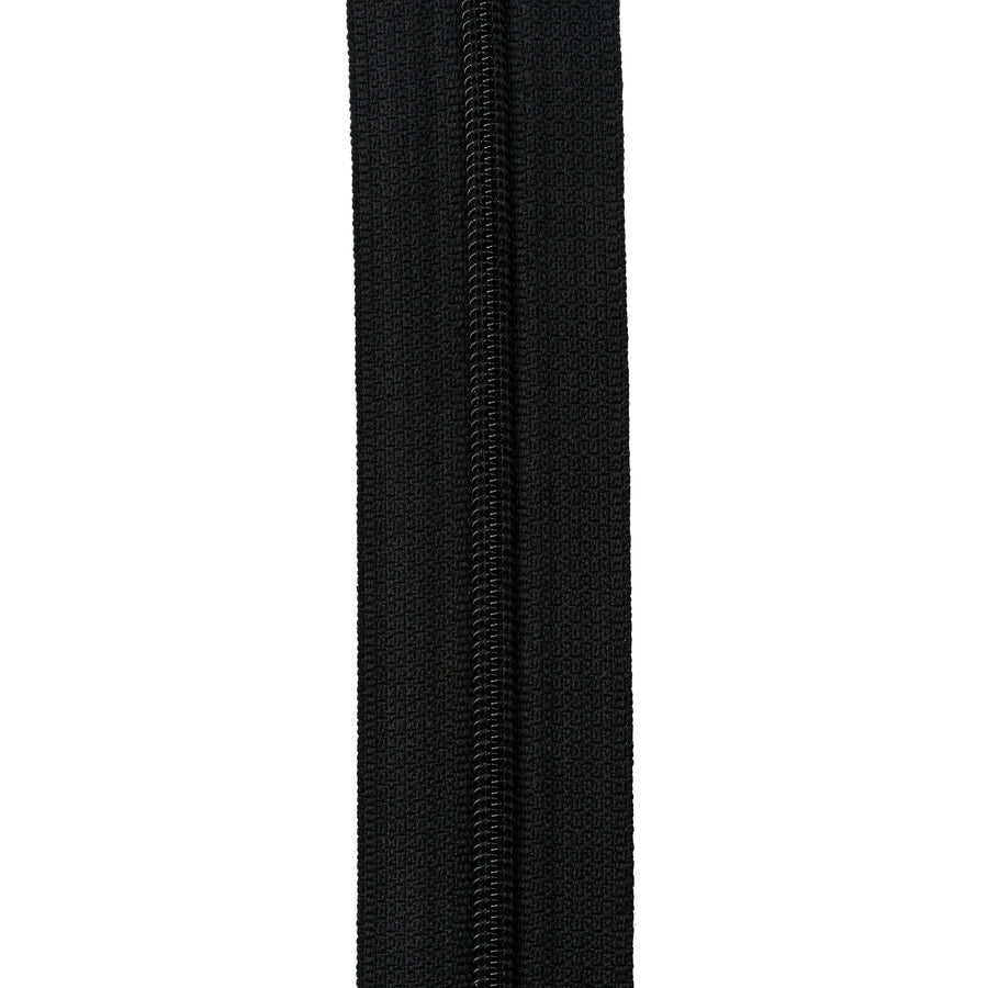 Ohio Travel Bag Zippers #5 Black,  YKK RC Zipper Tape,  Zinc Alloy, #5RC-BLK 5RC-BLK