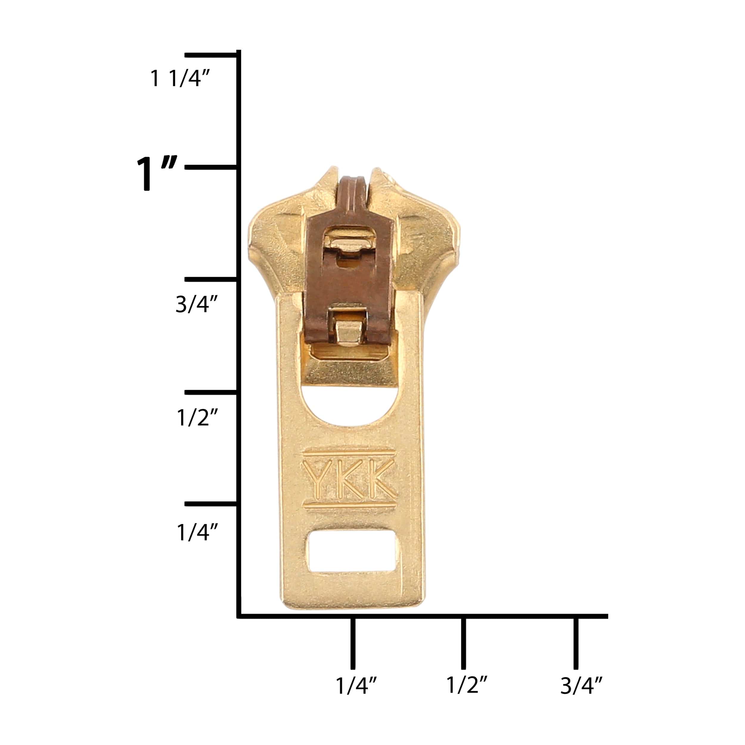 Ohio Travel Bag-Zippers-#5 Brass, Metal, YKK Jean Zipper Auto Lock Zipper  Slider, Zinc Alloy, #5M-7-BP-$0.30