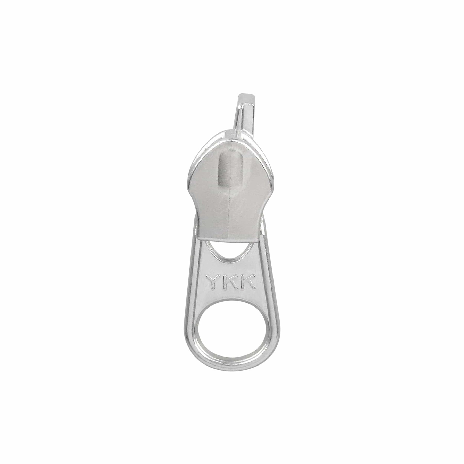 YKK #10 Metal Short Tab Slider Zipper Pull Hardware Nickel - 5 Pack