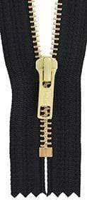 Ohio Travel Bag Zippers #6, 10"inch, Black with Brass Teeth, Closed End Zipper, Nylon, #6CEB-10-BLK 6CEB-10-BLK