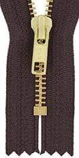 Ohio Travel Bag Zippers #6, 14"inch, Brown with Brass Teeth, Closed End Zipper, Nylon, #6CEB-14-BRO 6CEB-14-BRO