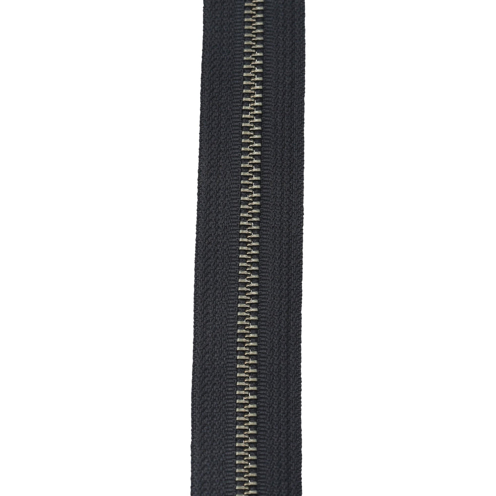 Ohio Travel Bag Zippers #6 Jacket Zipper 30in Black With Antique Nickel Teeth, #6JK-30-BLK-ANTN 6JK-30-BLK-ANTN