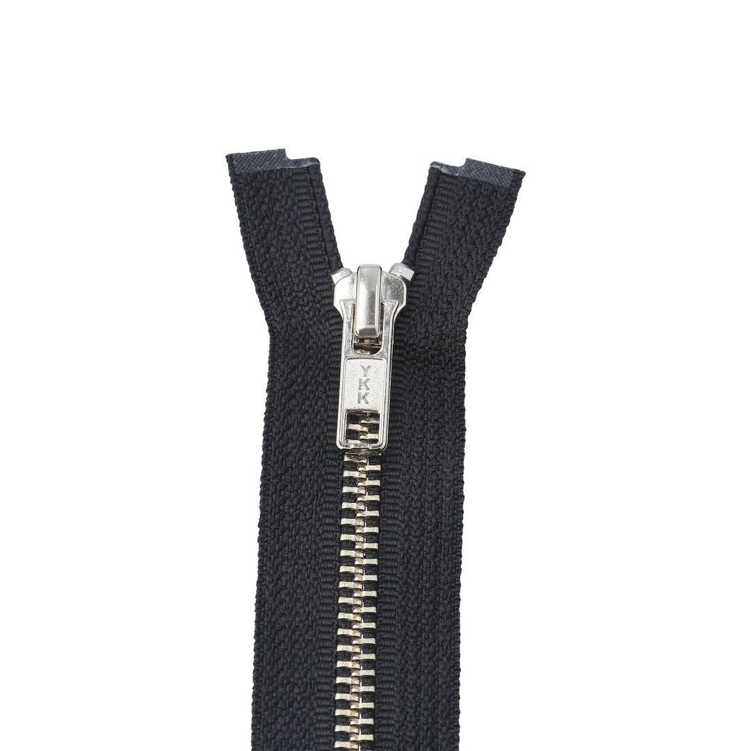 #5 Metal, Black, 30 YKK Separating Jacket Zipper with Solid Nickel Teeth, #6SN-30-BLK