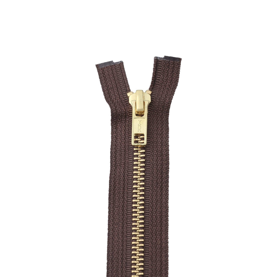 Ohio Travel Bag Zippers #6 Jacket Zipper 30in Brown With Brass, #6JK-30-BRO 6JK-30-BRO