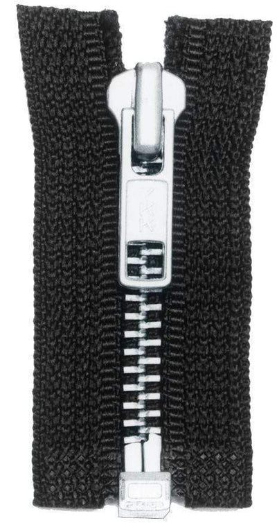 Ohio Travel Bag Zippers #6 Jacket Zipper 36in Black With Aluminum, #6JK-36-BLK-N 6JK-36-BLK-N