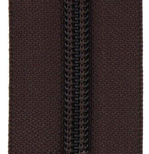 Ohio Travel Bag Zippers #8 Brown with Brown, YKK Zipper Chain, Zinc Alloy, #8C-BRO 8C-BRO